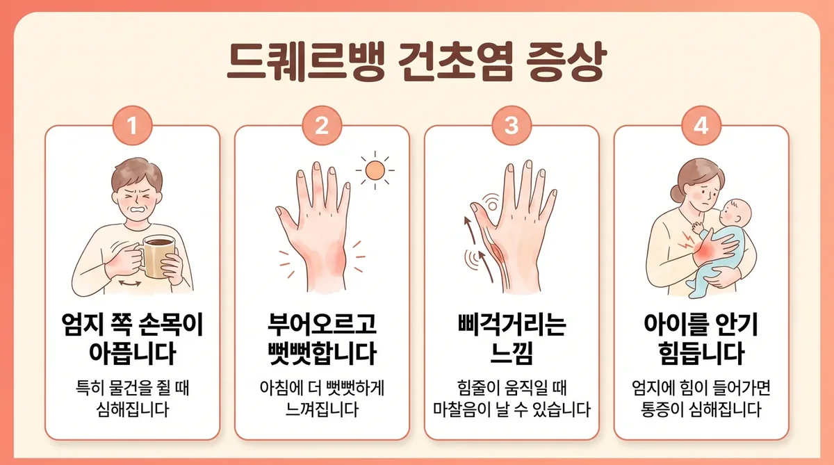 인천 송도 더율한의원 - 손목 건초염 증상