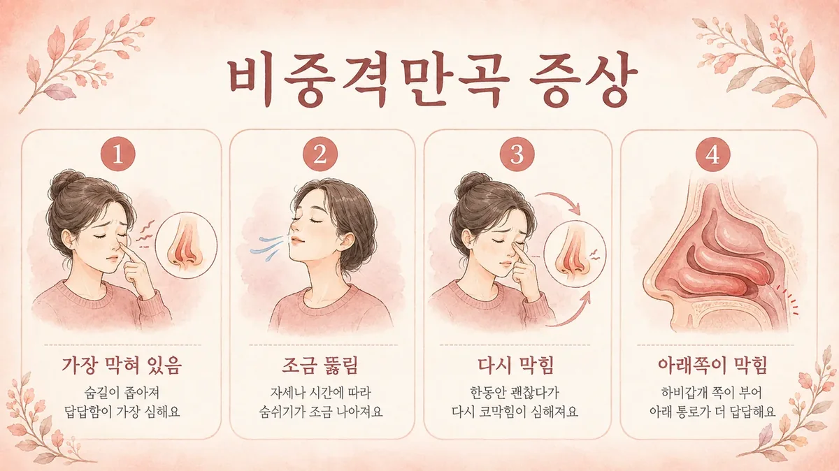 인천 송도 더율한의원 - 비중격만곡 동반 비염 증상