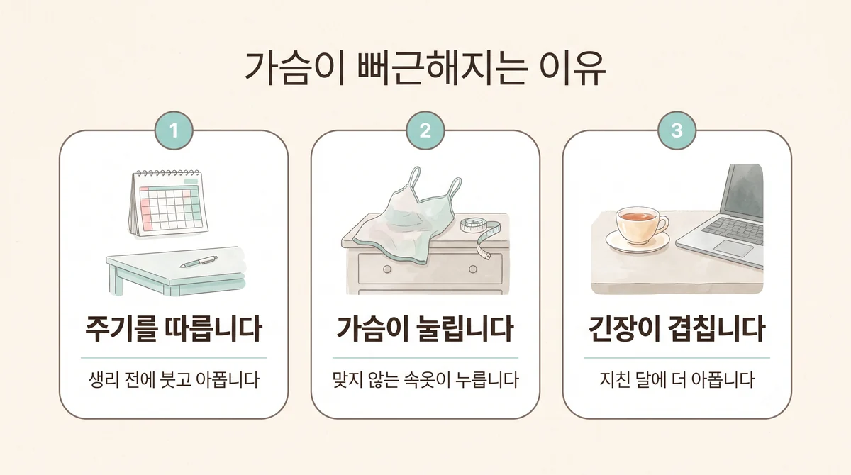 동춘동한의원 유방통 원인 - 주기를 따릅니다·가슴이 눌립니다·긴장이 겹칩니다