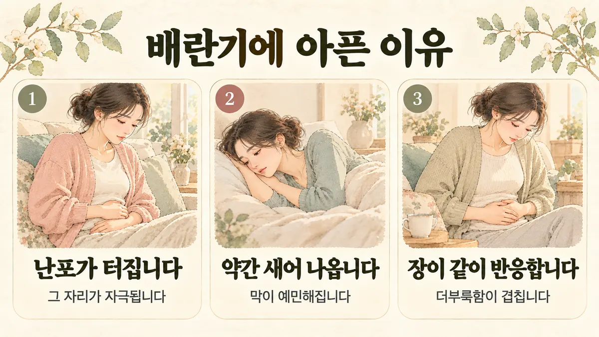 동춘동한의원 배란통 원인 - 난포가 터집니다·약간 새어 나옵니다·장이 같이 반응합니다