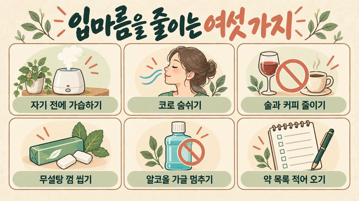 구강건조증 생활관리 여섯 가지 - 인천 송도 더율한의원