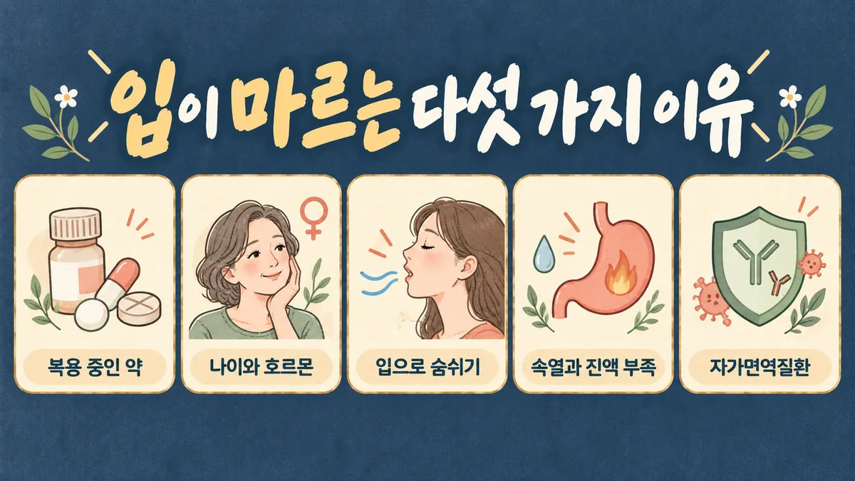 구강건조증의 다섯 가지 원인 - 인천 송도 더율한의원