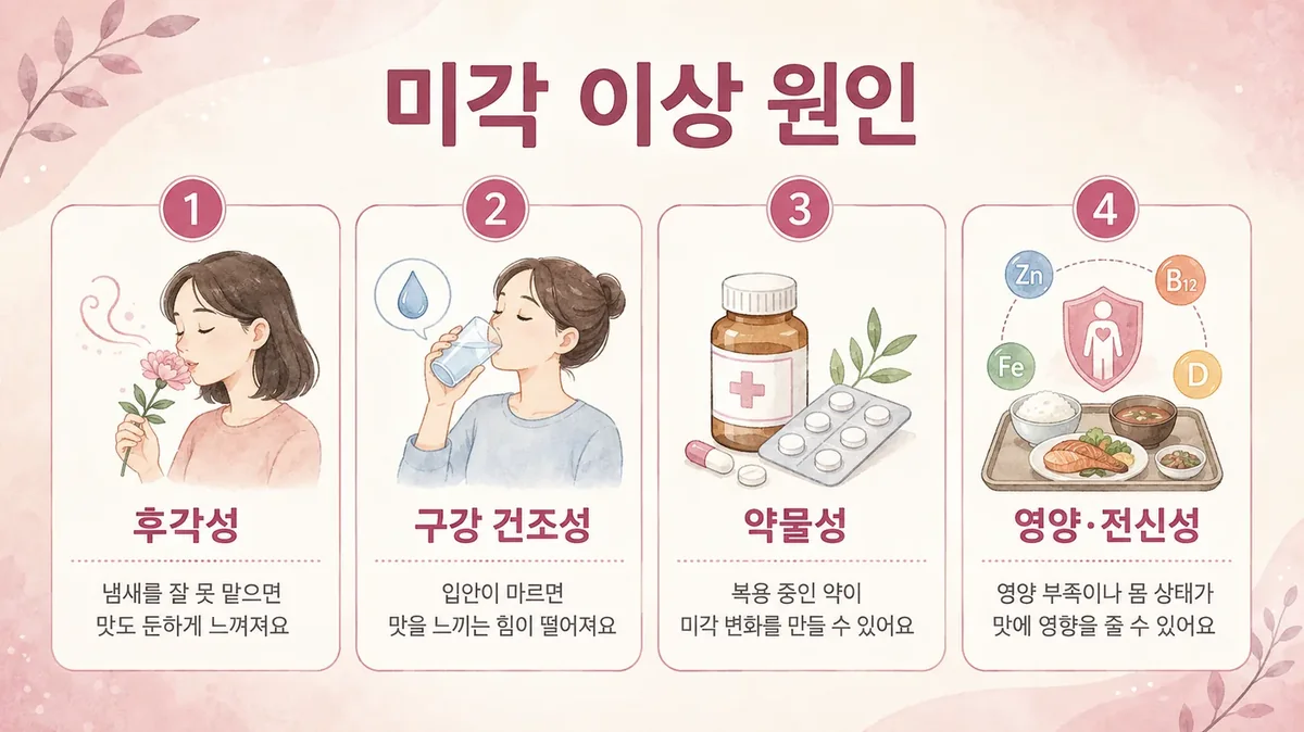 인천 송도 더율한의원 - 미각 이상 원인