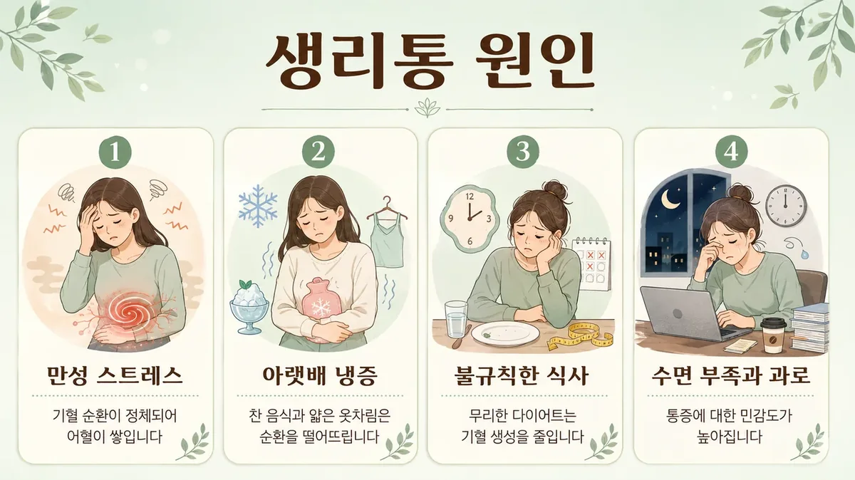 인천 송도 더율한의원 - 생리통 원인