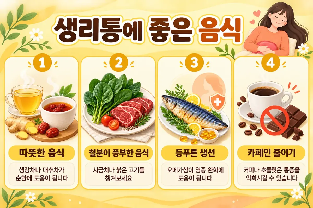 인천 송도 더율한의원 - 생리통 음식