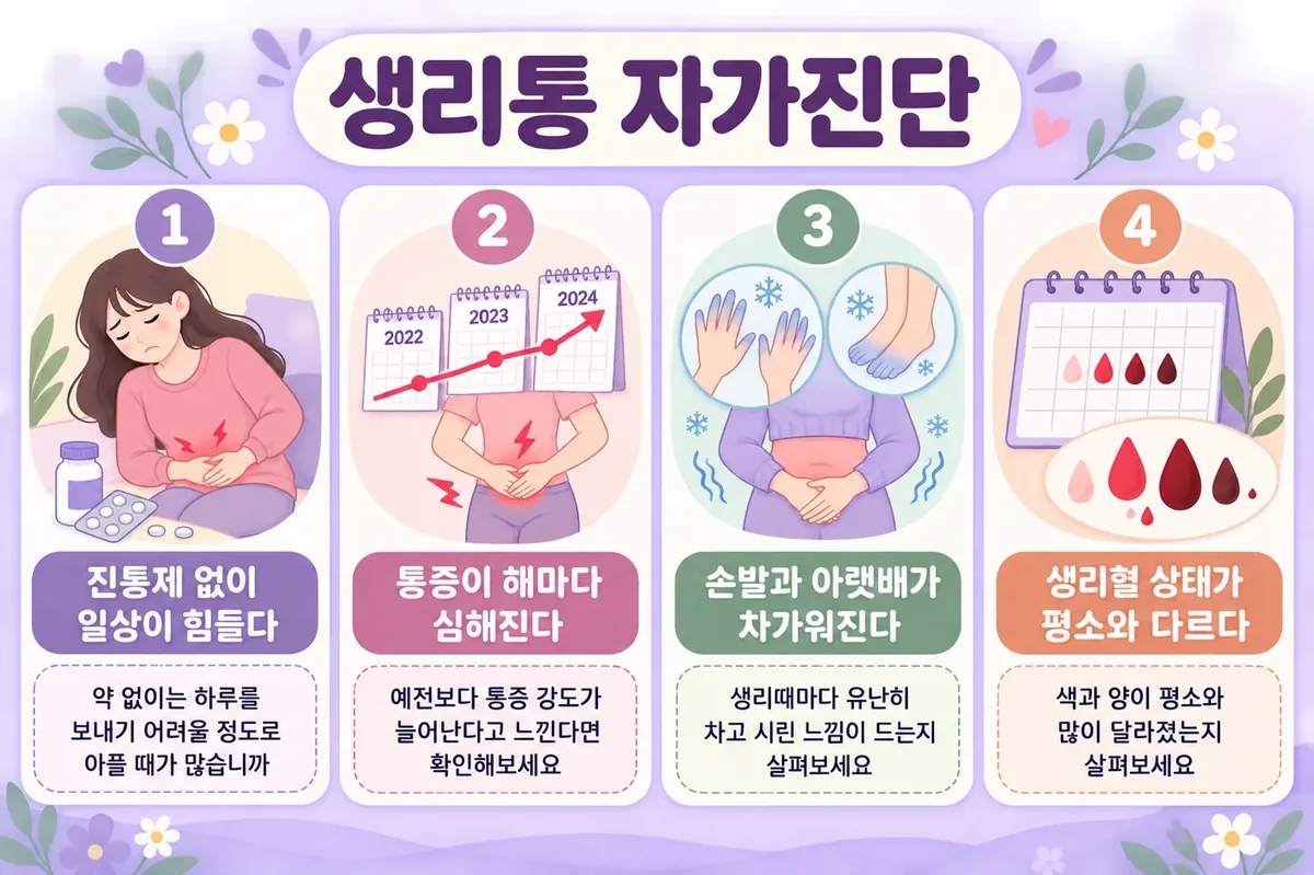 인천 송도 더율한의원 - 생리통 자가진단