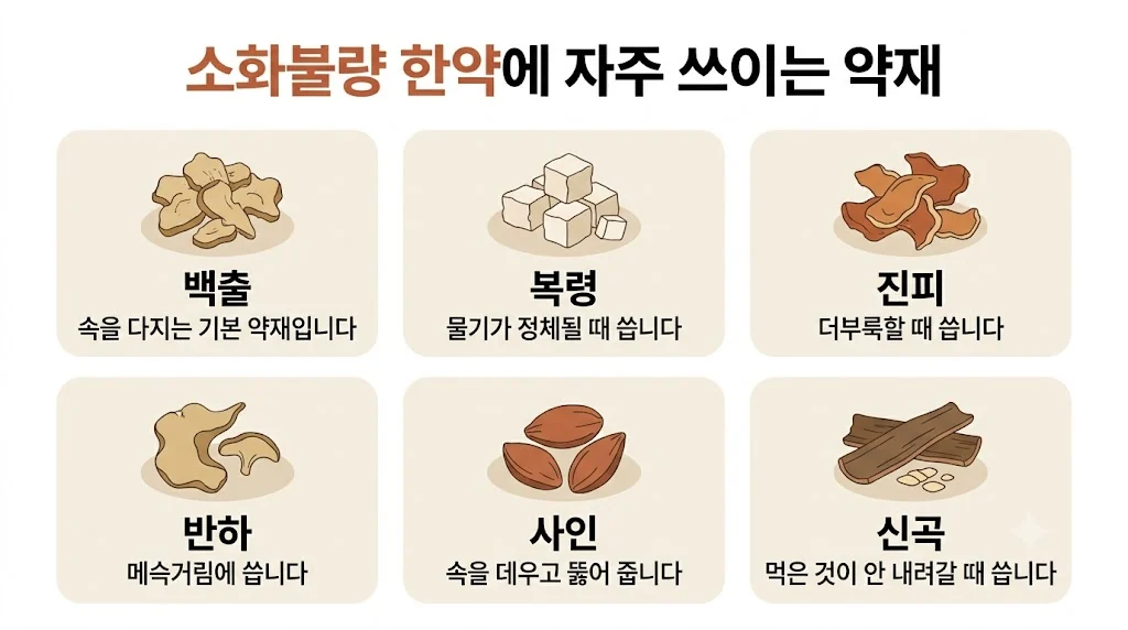 인천 송도 더율한의원 - 소화불량 한약 약재