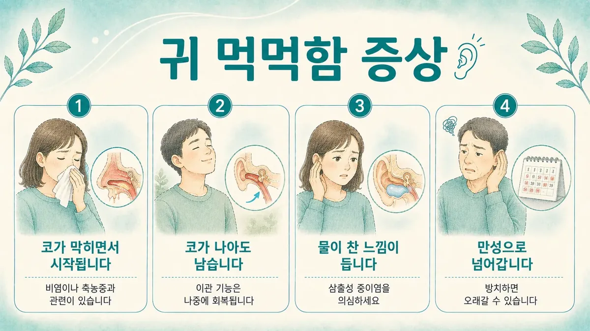 인천 송도 더율한의원 - 귀 먹먹함 증상