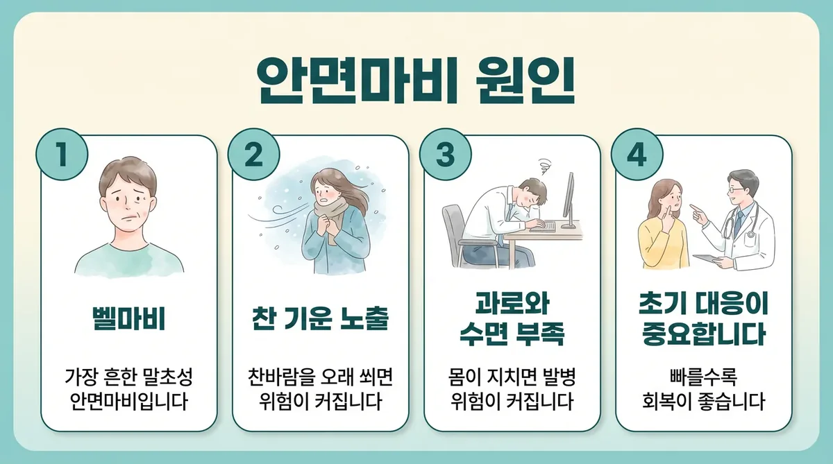 인천 송도 더율한의원 - 안면마비 원인