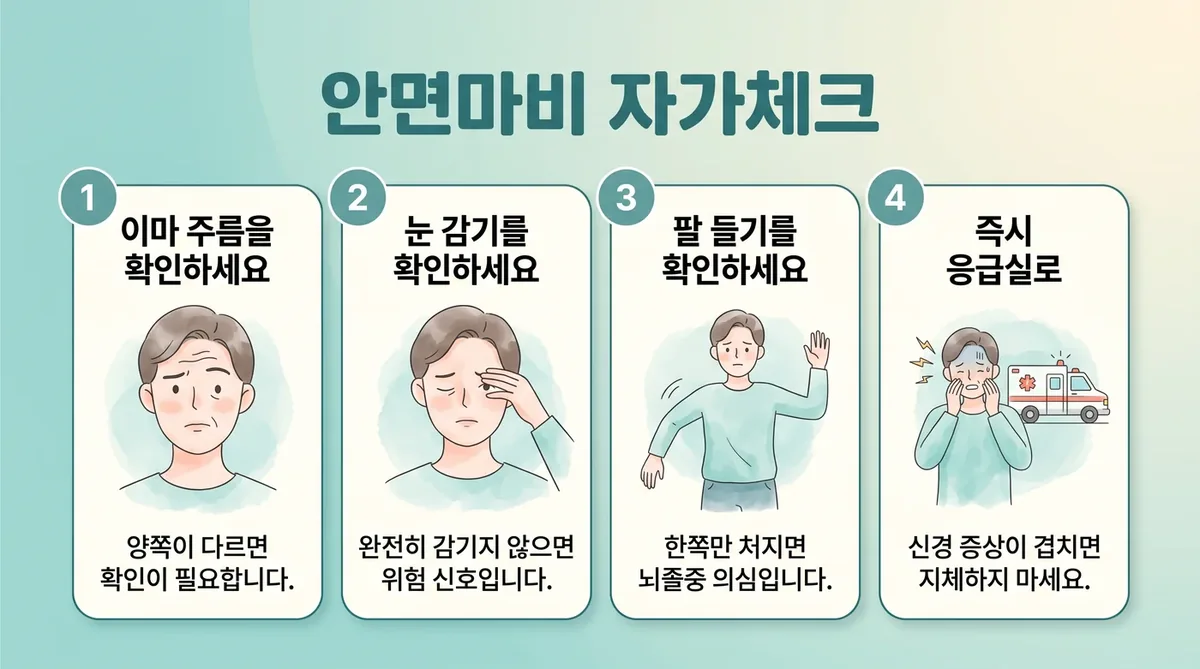인천 송도 더율한의원 - 안면마비 자가진단