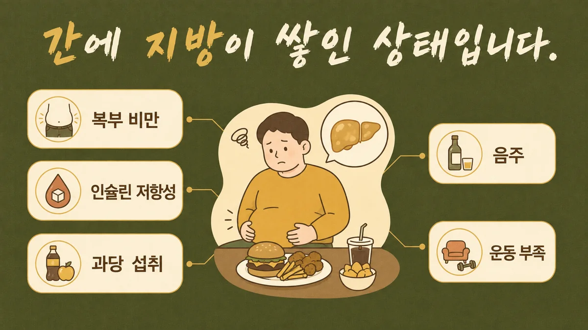 인천 송도 더율한의원 - 지방간 원인