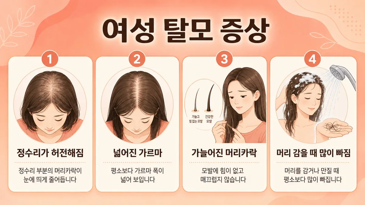 인천 송도 더율한의원 - 여성 탈모 증상