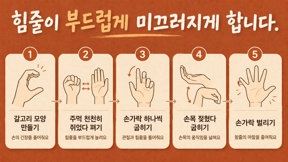 인천 송도 더율한의원 - 방아쇠수지 운동
