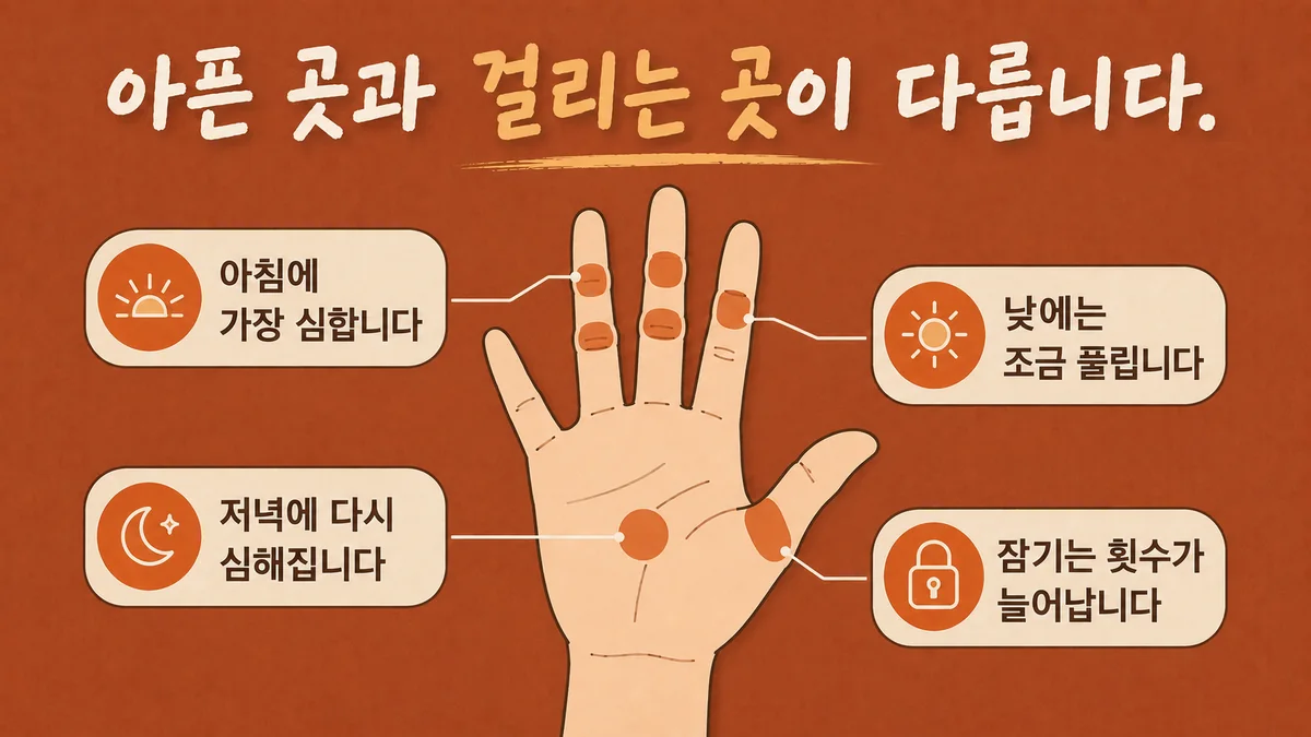 인천 송도 더율한의원 - 방아쇠수지 증상
