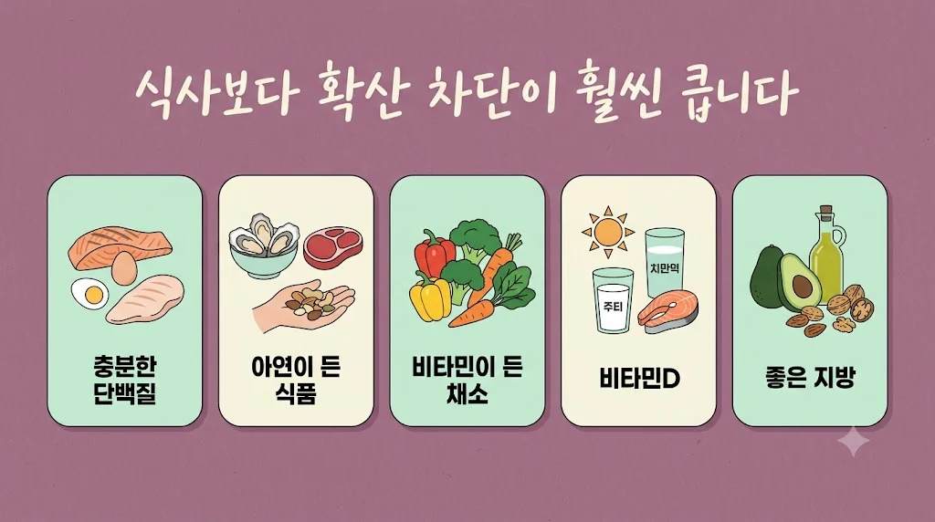 인천 송도 더율한의원 - 편평사마귀 음식