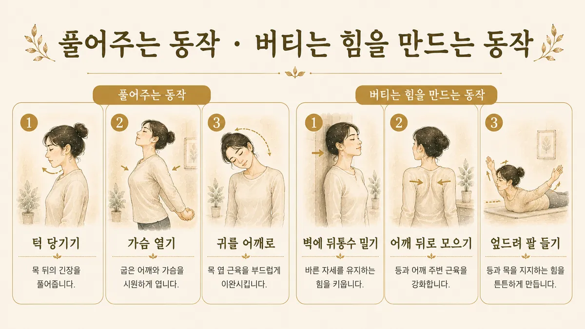 인천 송도 더율한의원 - 거북목 두통 운동