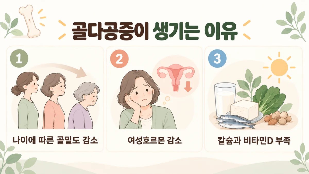 강화한의원 골다공증 원인 - 나이와 폐경·덜 움직입니다·덜 먹습니다