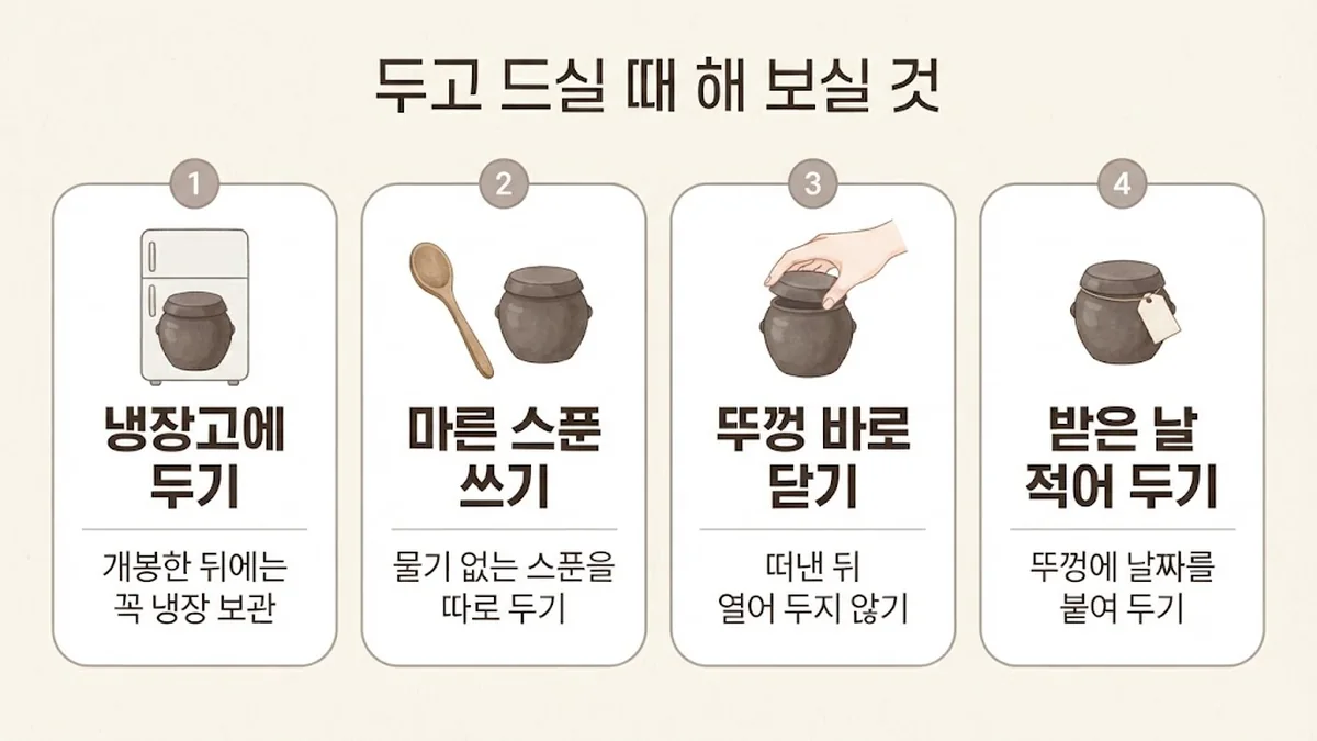 검단한의원 경옥고 생활관리 - 냉장고에 두기·뜯은 포는 다 드시기·차 안에 두지 않기·받은 날 적어 두기