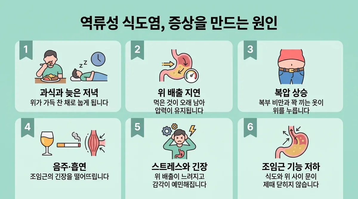 인천 송도 더율한의원 - 역류성 식도염 원인