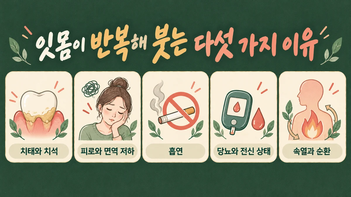 잇몸염이 반복되는 다섯 가지 이유 - 인천 송도 더율한의원