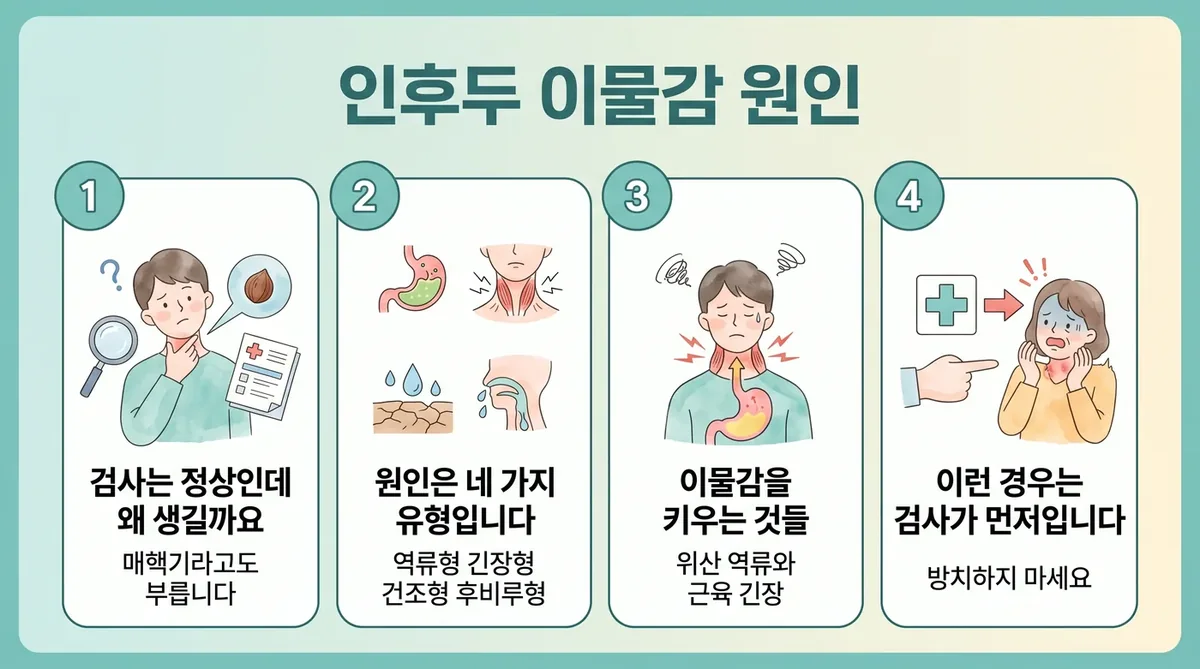 인천 송도 더율한의원 - 인후두 이물감 원인
