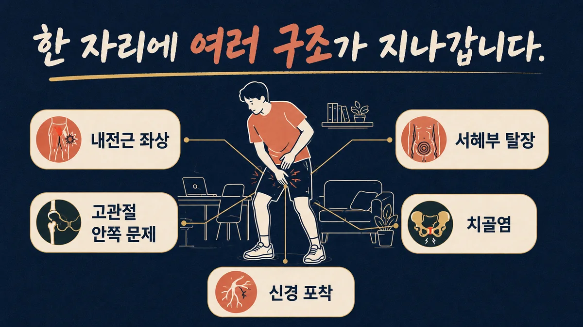 인천 송도 더율한의원 - 사타구니 통증 원인