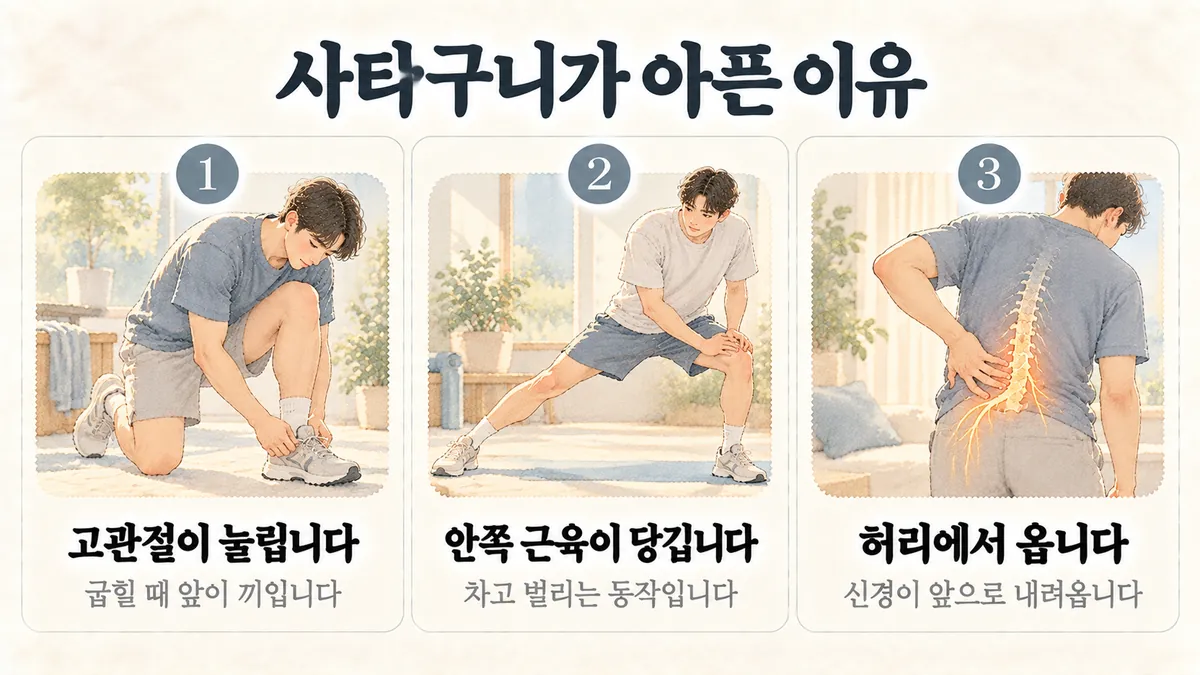 계양한의원 사타구니 통증 원인 - 고관절이 눌립니다·안쪽 근육이 당깁니다·허리에서 옵니다
