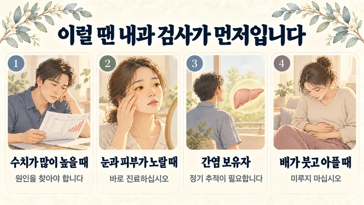 계양한의원 간 수치 자가진단 - 수치가 많이 높을 때·눈과 피부가 노랄 때·간염 보유자·배가 붓고 아플 때