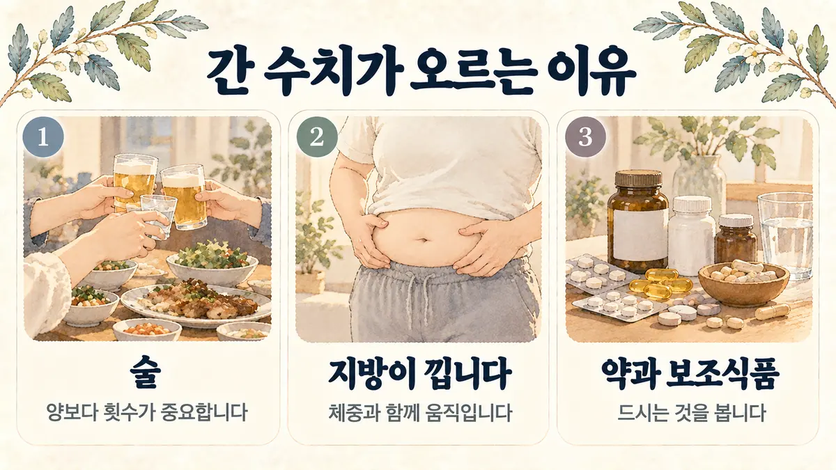 계양한의원 간 수치 원인 - 술·지방이 낍니다·약과 보조식품
