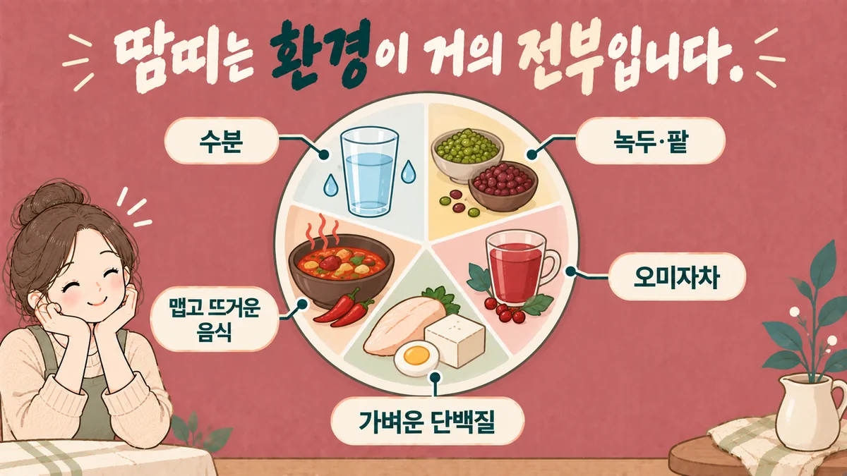 인천 송도 더율한의원 - 땀띠 음식