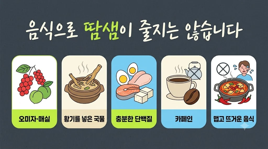 인천 송도 더율한의원 - 다한증 음식
