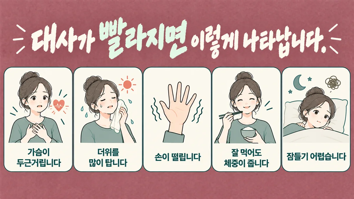 인천 송도 더율한의원 - 갑상선기능항진증 증상