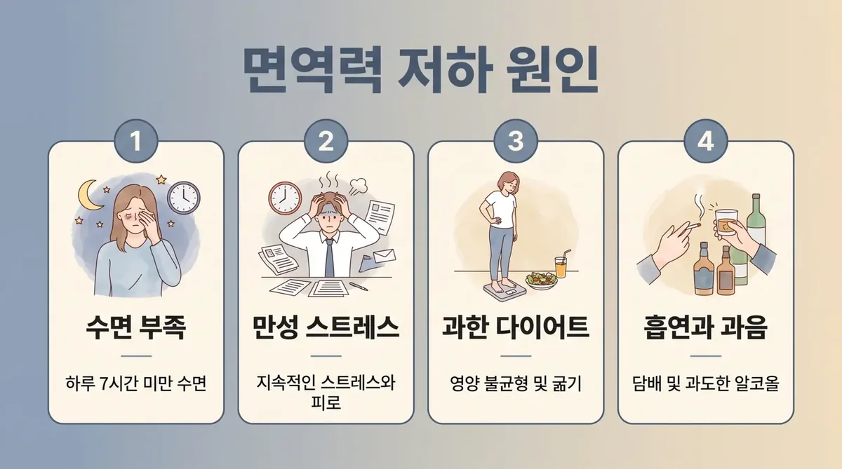 인천 송도 더율한의원 - 면역력 저하 원인