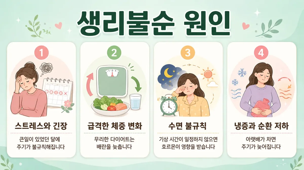 인천 송도 더율한의원 - 생리불순 원인