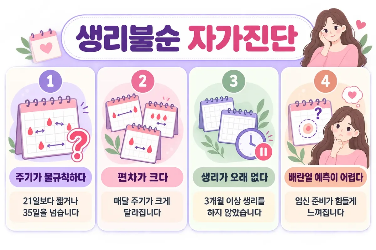 인천 송도 더율한의원 - 생리불순 자가진단