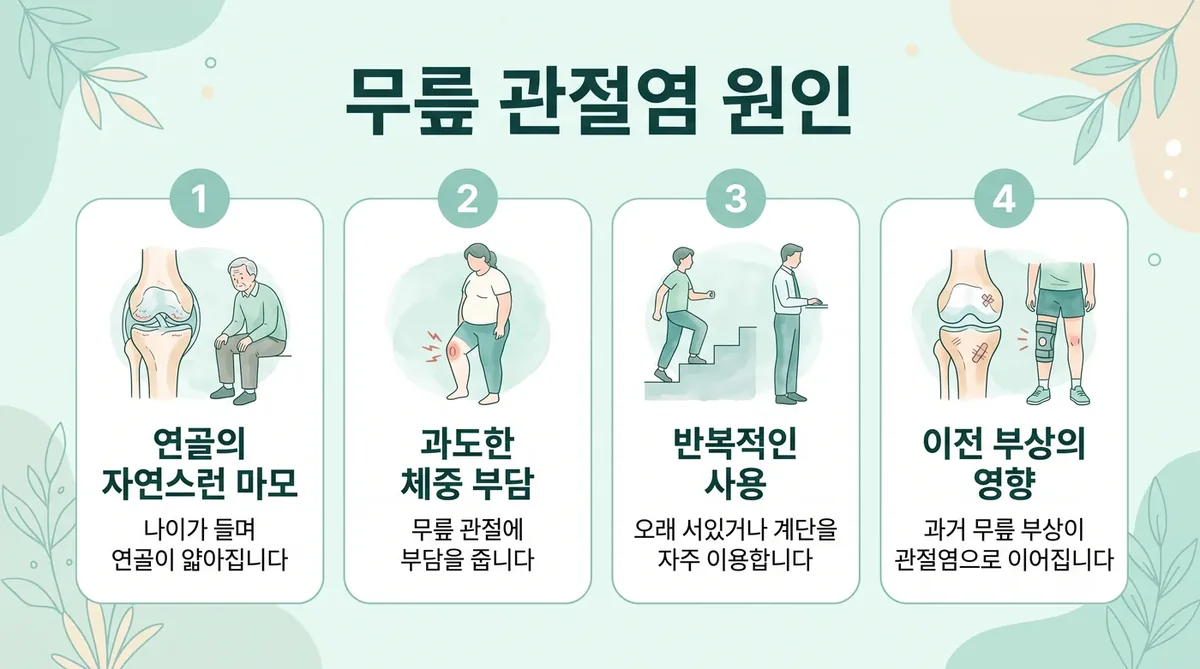 인천 송도 더율한의원 - 무릎 관절염 원인