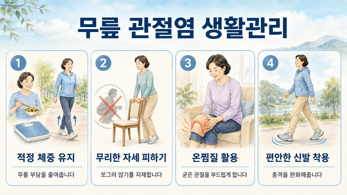 인천 송도 더율한의원 - 무릎 관절염 생활관리
