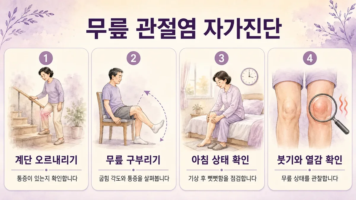인천 송도 더율한의원 - 무릎 관절염 자가진단