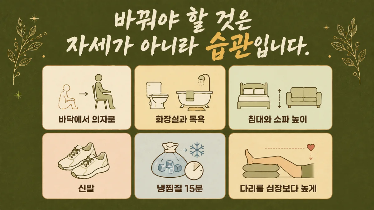 인천 송도 더율한의원 - 무릎 통증 생활관리