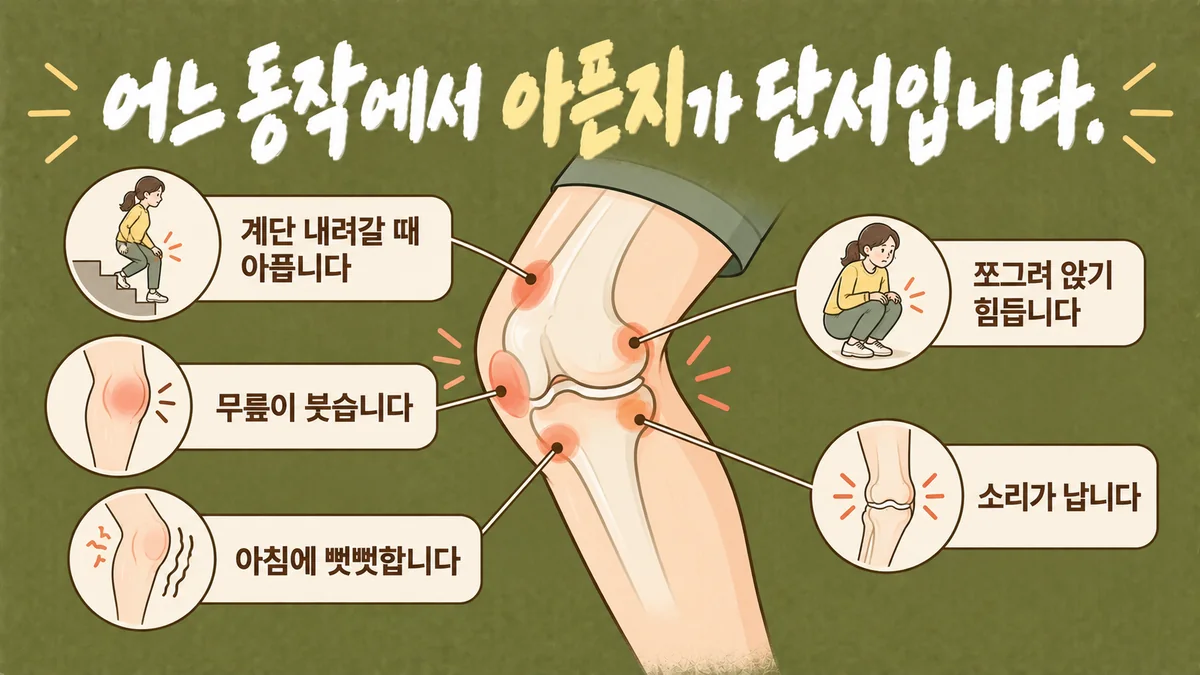 인천 송도 더율한의원 - 무릎 통증 증상