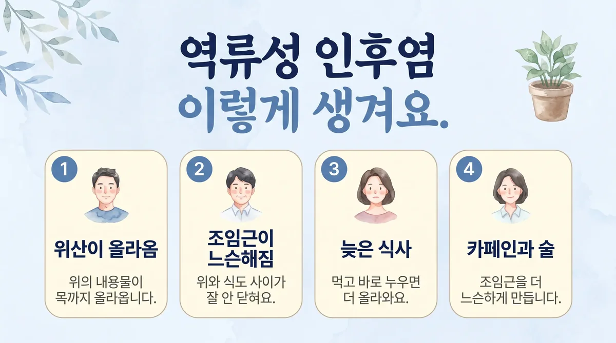 인천 송도 더율한의원 - 역류성 인후염 원인