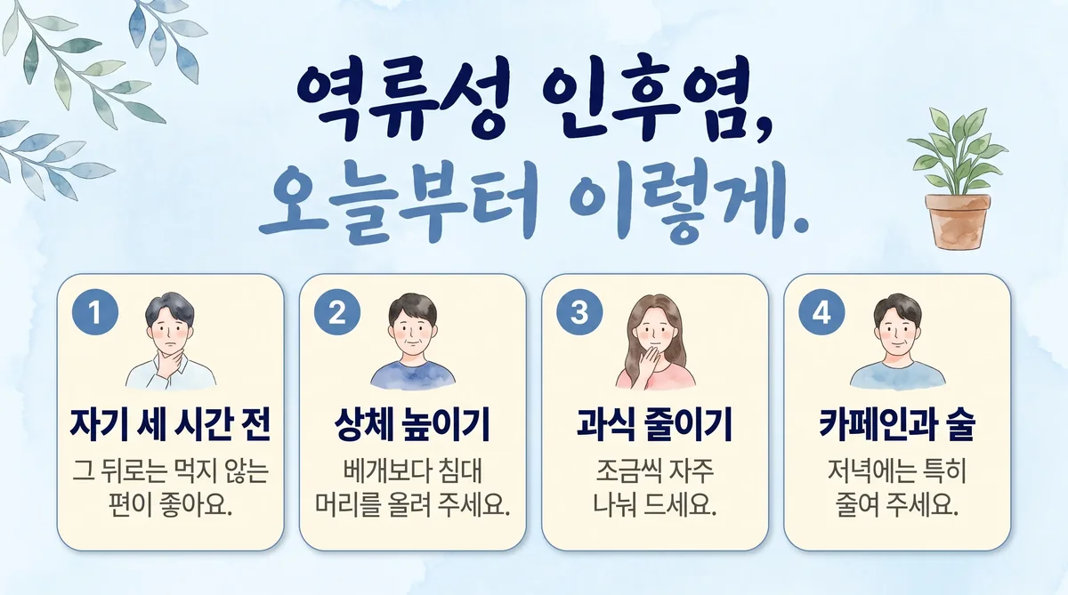 인천 송도 더율한의원 - 역류성 인후염 생활관리