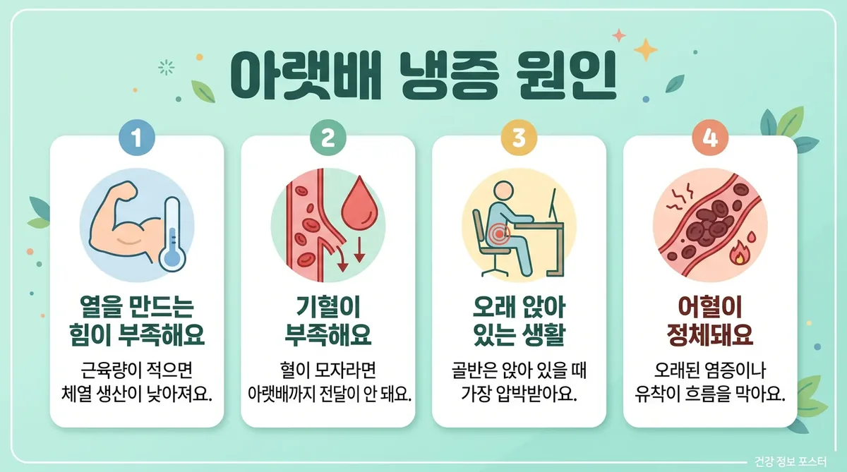 인천 송도 더율한의원 - 아랫배 냉증 원인