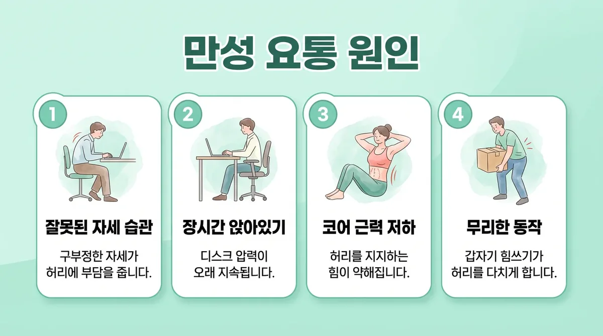 인천 송도 더율한의원 - 만성 요통 원인