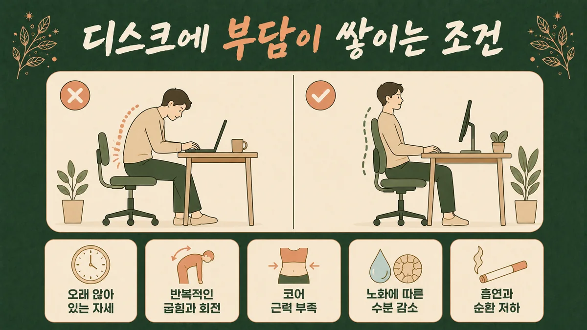 인천 송도 더율한의원 - 허리디스크 원인
