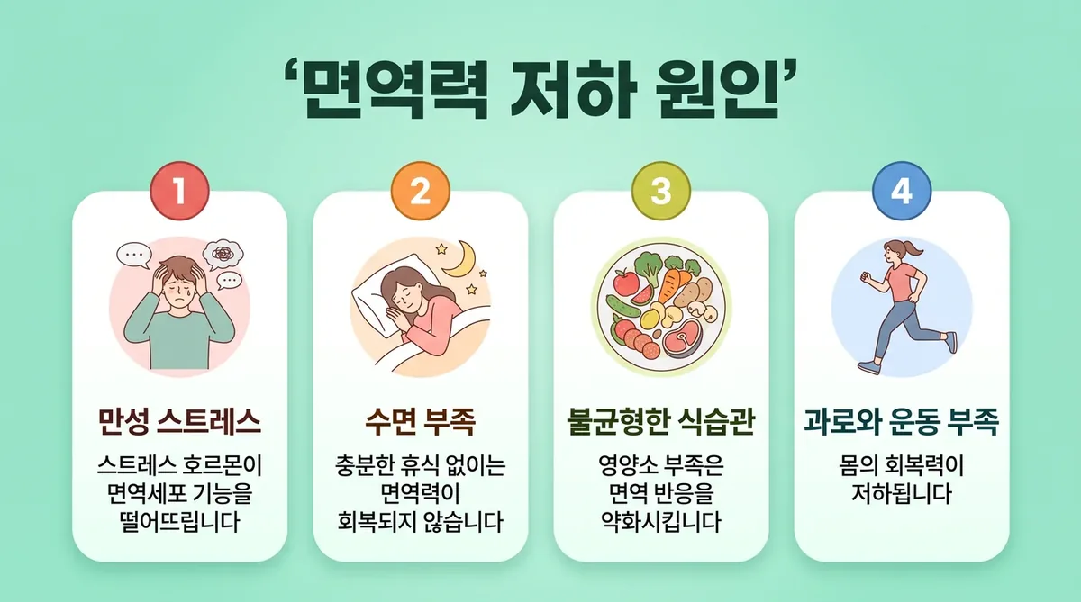 회복력이 무너지는 과정 — 수면·영양·과로·음주