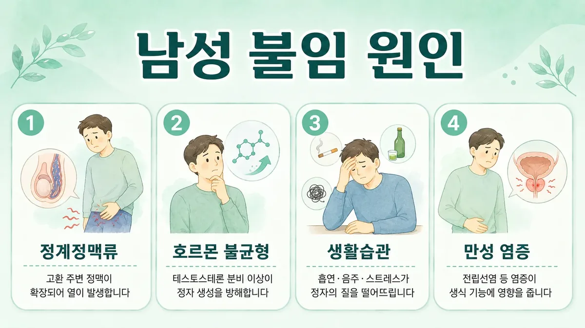 정자 생성의 조건 — 온도·순환·영양·회복
