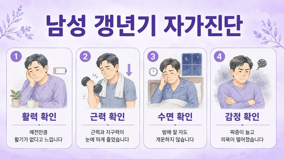인천 송도 더율한의원 - 남성 갱년기 자가진단