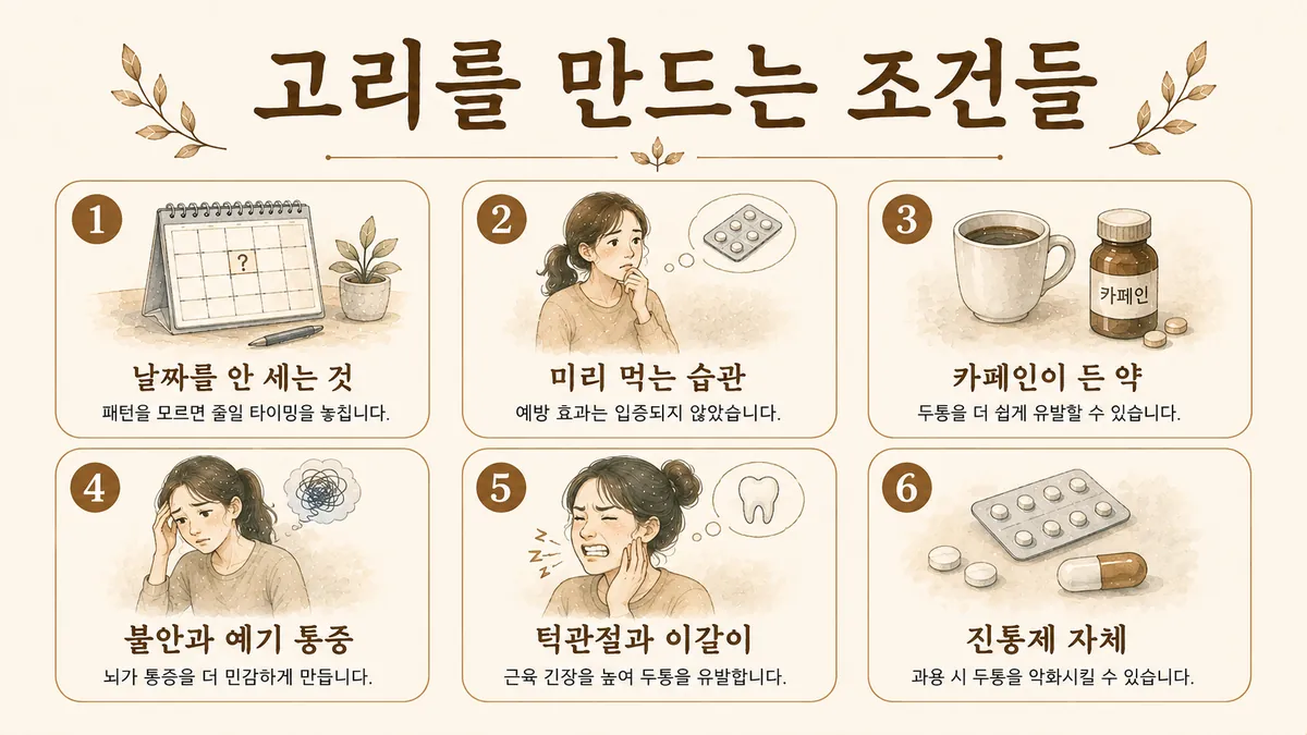 인천 송도 더율한의원 - 약물과용 두통 원인