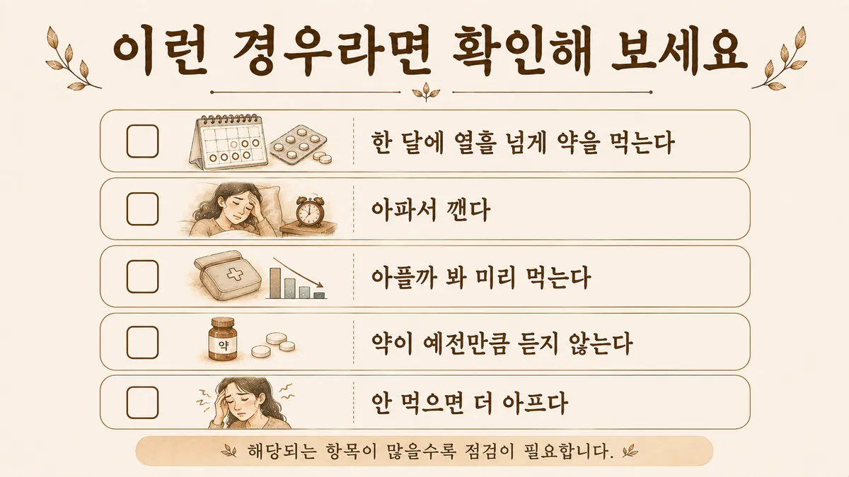 인천 송도 더율한의원 - 약물과용 두통 자가진단